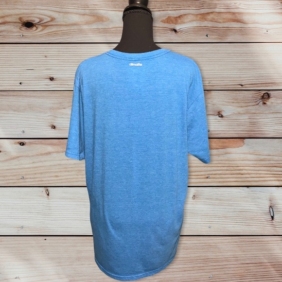 Adidas Men’s Climalite Size Large Blue Short Sleeve Tee Shirt Light You Up - Picture 3 of 7
